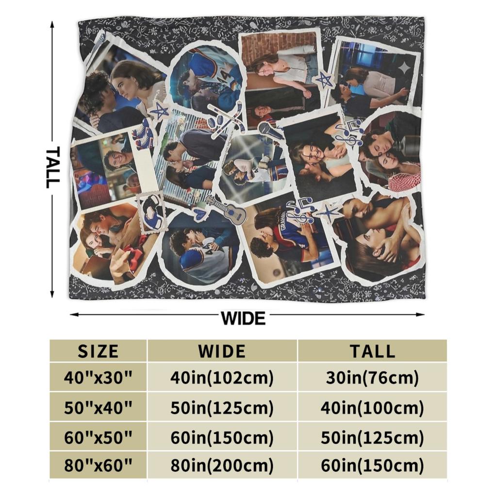 Off Campus Hannah and Garrett  Blanket Cover  Flannel Throw Blanket Bedding Couch Decoration Soft Warm Bedsprea,