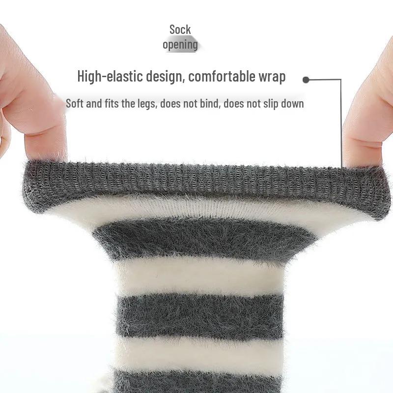 Infant Mink Velvet Thickened Socks: Cozy Mid-Calf Leg Warmers for Boys & Girls, Perfect for Autumn & Winter
