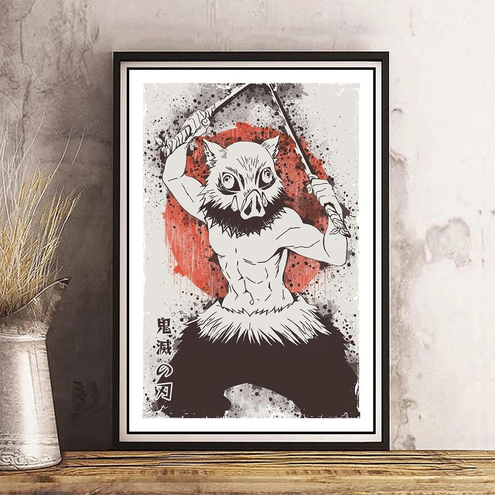 

Аніме Вбивця демонів Полотно Плакат Тандзіро Недоузі Домашнє настінне мистецтво Живопис Принти Дитяча спальня Декор вітальні Фрески Подарунок 50X70cm Unframed