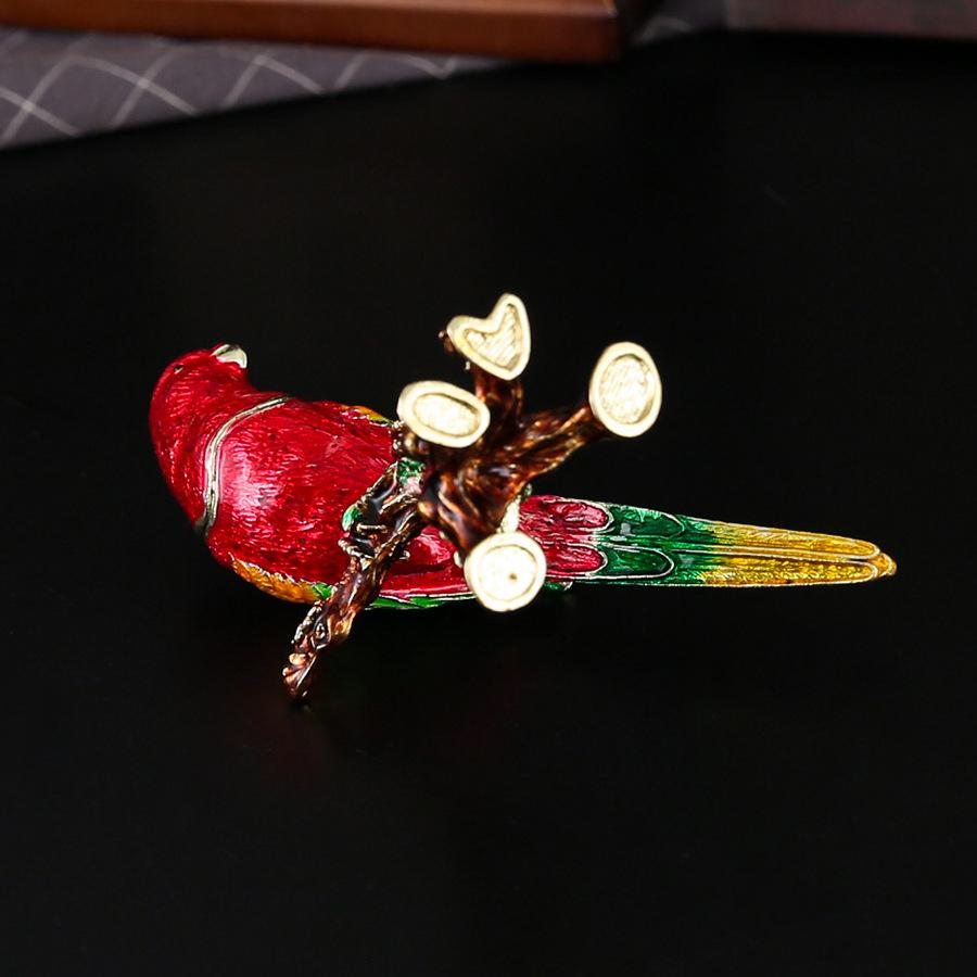 New foreign metal craft gifts, magpie jewelry box, home small ornament, enamel color jewelry box, jewelry storage