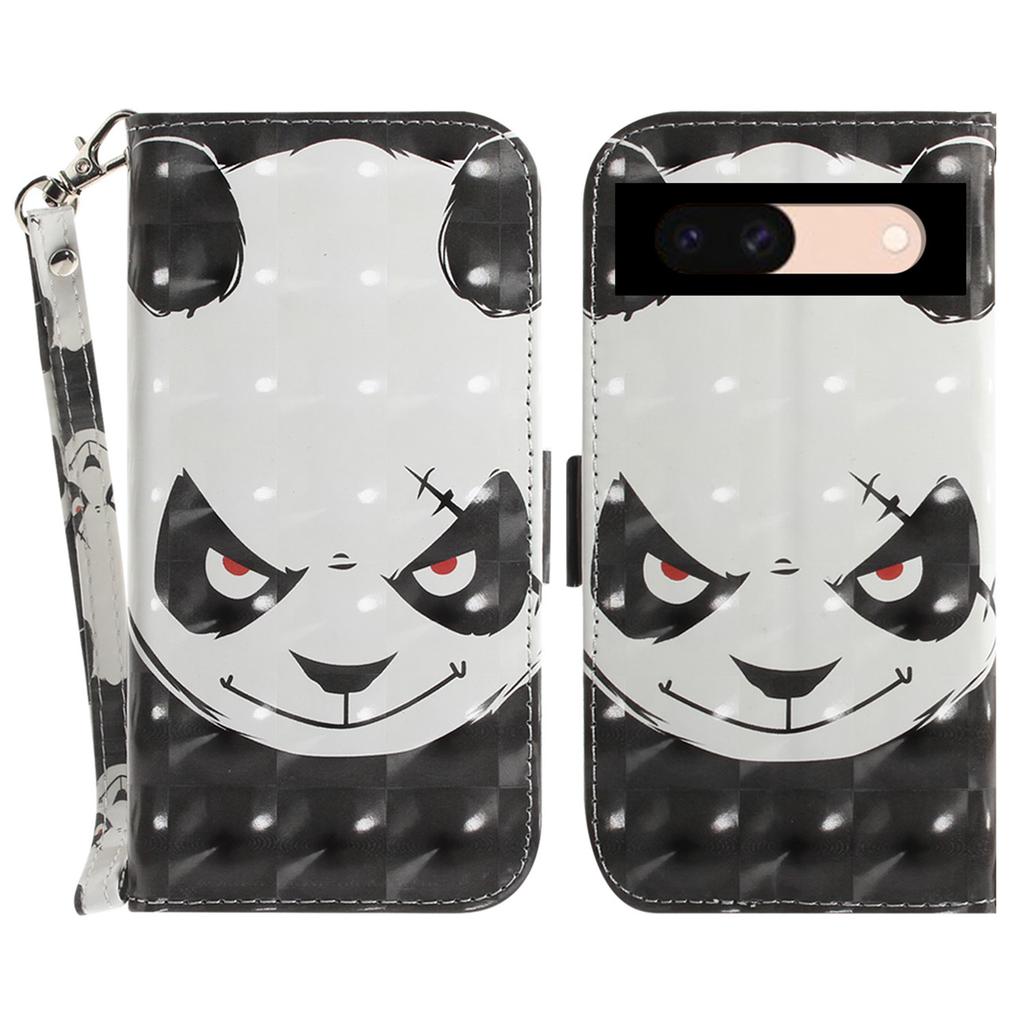 For Google Pixel 8a Wallet Case PU Leather Pattern Printing Flip Phone Cover