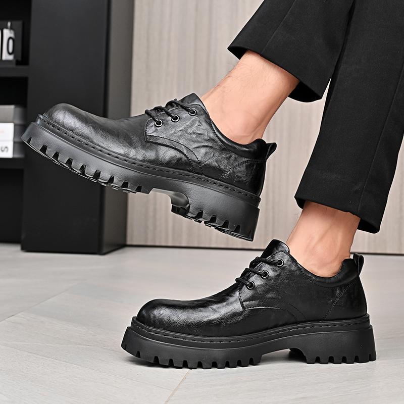 Casual Business Men's Shoes Thick bottom height increasing style Leisure Outdoor Fashion Party quality genuine leather shoes