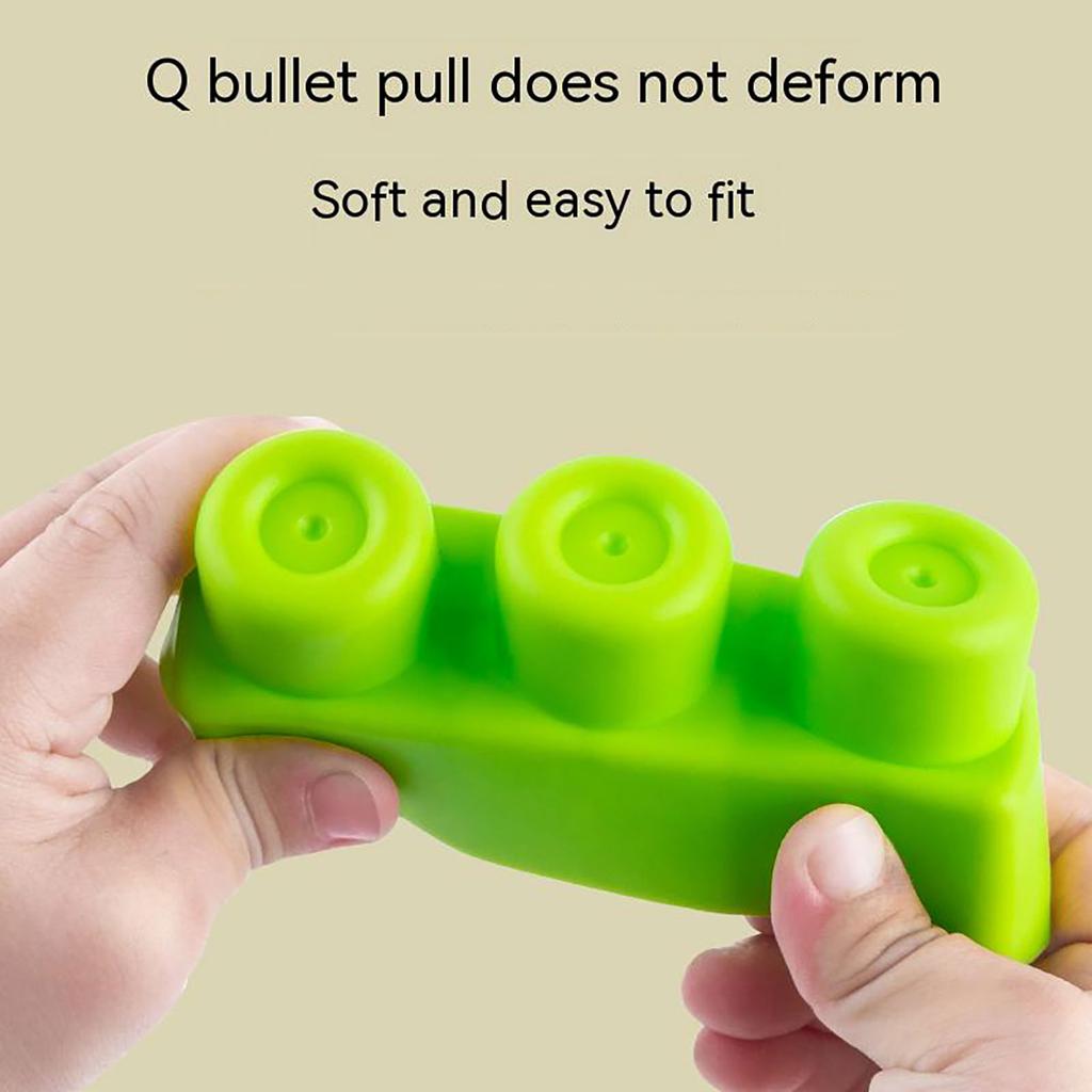 Weiche Gummibausteine ​​für Kinder können angenagt und mit großen Teilen individuell zusammengebaut werden.. Greiftrainingsspielzeug für Männer und Frauen