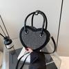 Internet Celebrity Fashion Heart Handbag 2025 Spring New Versatile Ins Shoulder Messenger Bag Foreign Style Women's Bag Korean Version