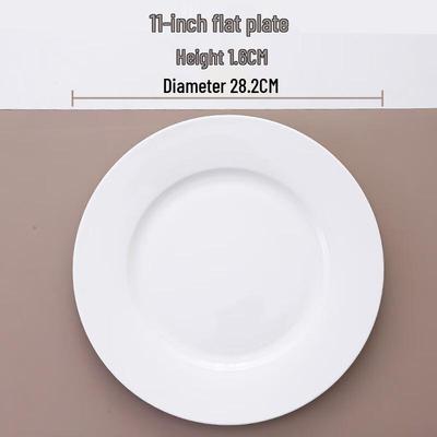 Pure White Ceramic Dinner Plate
