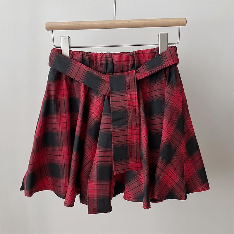 Summer 2025 Polyester Plaid High Waist Mini Skirt With Handcrafted Pleats For Casual Women