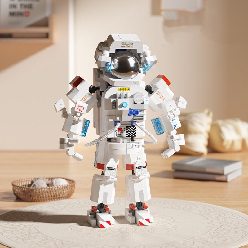 Astronaut Spaceman Space City Series Micro Building Block Set Satellite Rocket Space Station Saturn Figure Block Bricks Gift Present for Adult Man