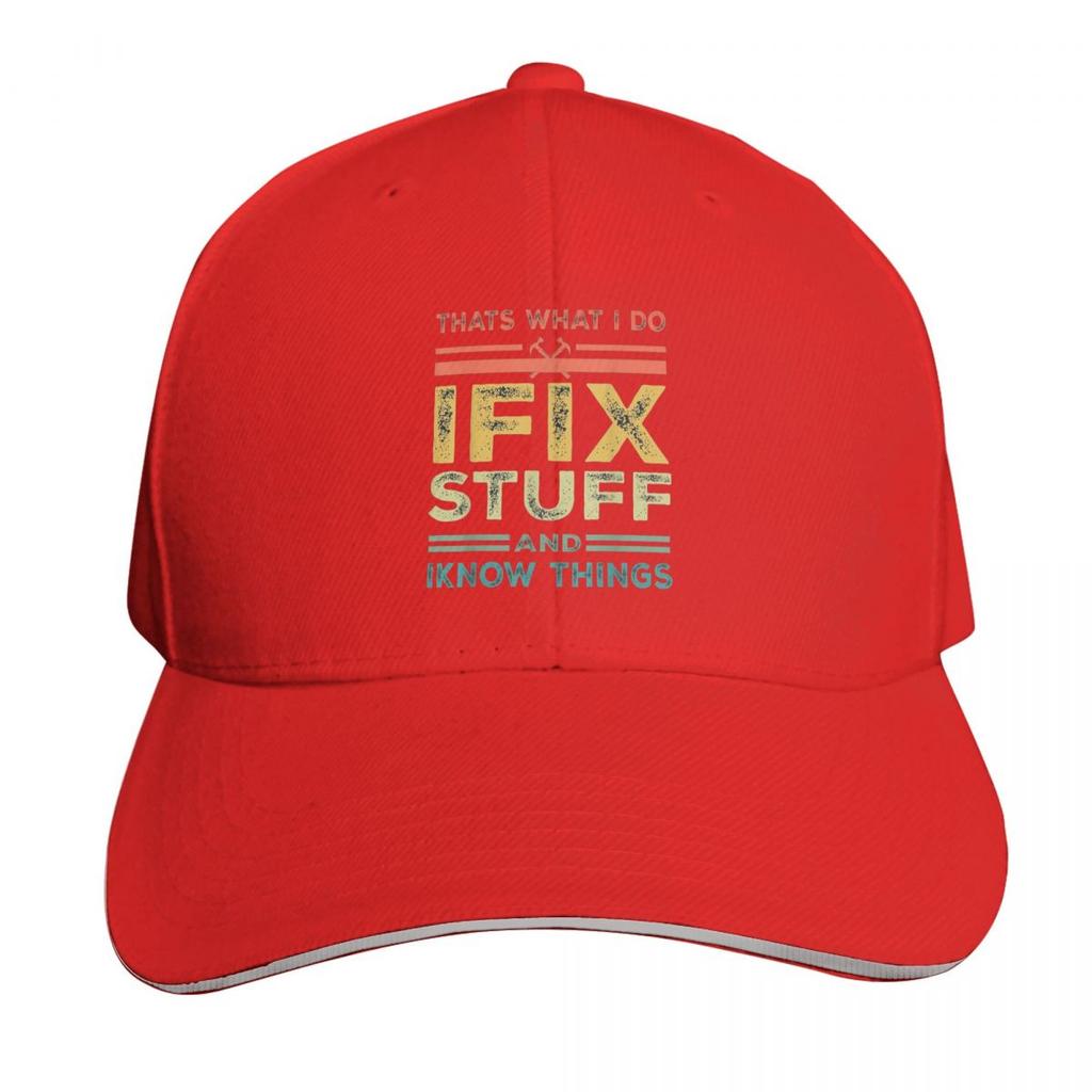 Thats What I Do I Fix Stuff And I Know Things Cap Fashion Casual Baseball Caps Adjustable Hat Hip Hop Unisex Baseball Hats