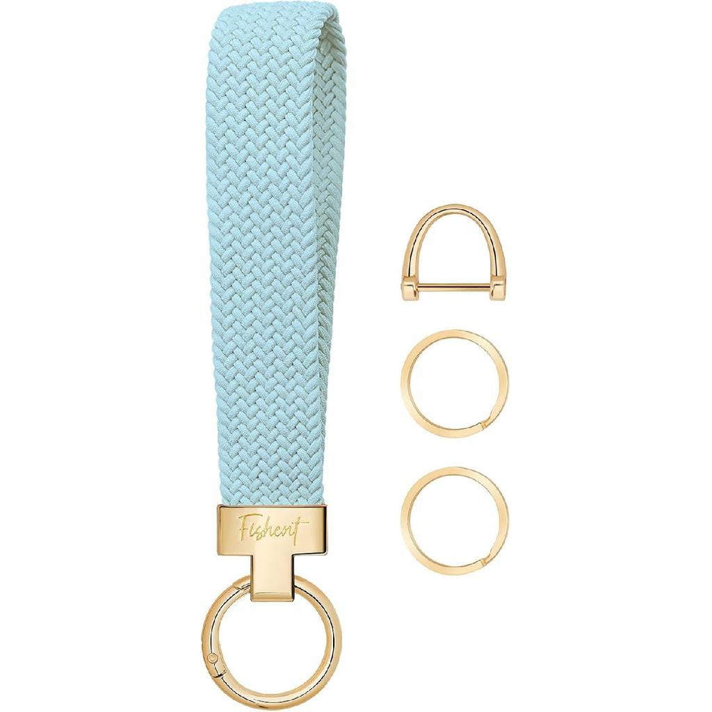 Fishent Stretchy Wristlet Keychain, Cute Key Chain with Keyrings
