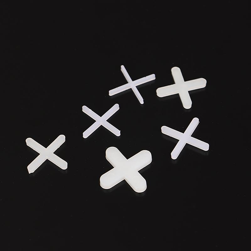 500Pcs 1/1.5/2/2.5/3/5Mm Ceramic Tiler Spacer Cross Plastic Tile Plumber Reuseable Leveling System Construction Tools