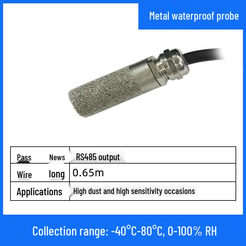 RS485 Temperature and Humidity Sensor: Real-time Monitoring, High-Temperature, Dustproof Probe Transmitter