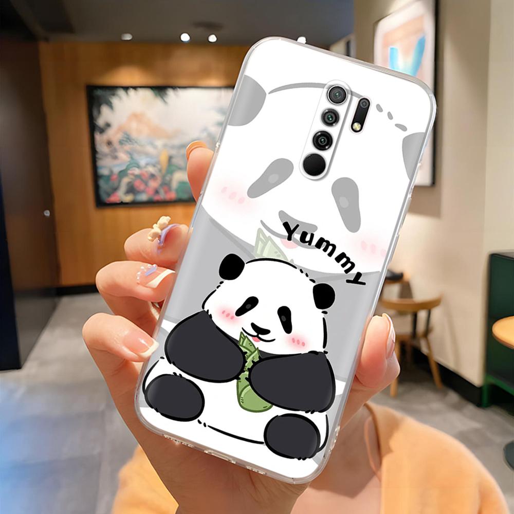 Phone Case For Xiaomi Redmi 9 Cute Panda Phone Cover For Redmi 9 Prime Redmi9 Cases Funda Soft Silicone Protective Back Cover