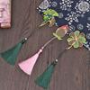Stationery Tassel Metal Chinese Style Pendant Brass Bookmark Book Clip Painted Pagination Mark