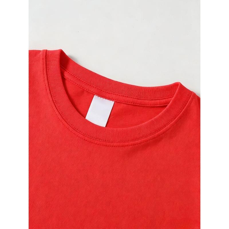 Kids Summer Crew Neck Short Sleeve T-Shirt with Creative Bicycle Print