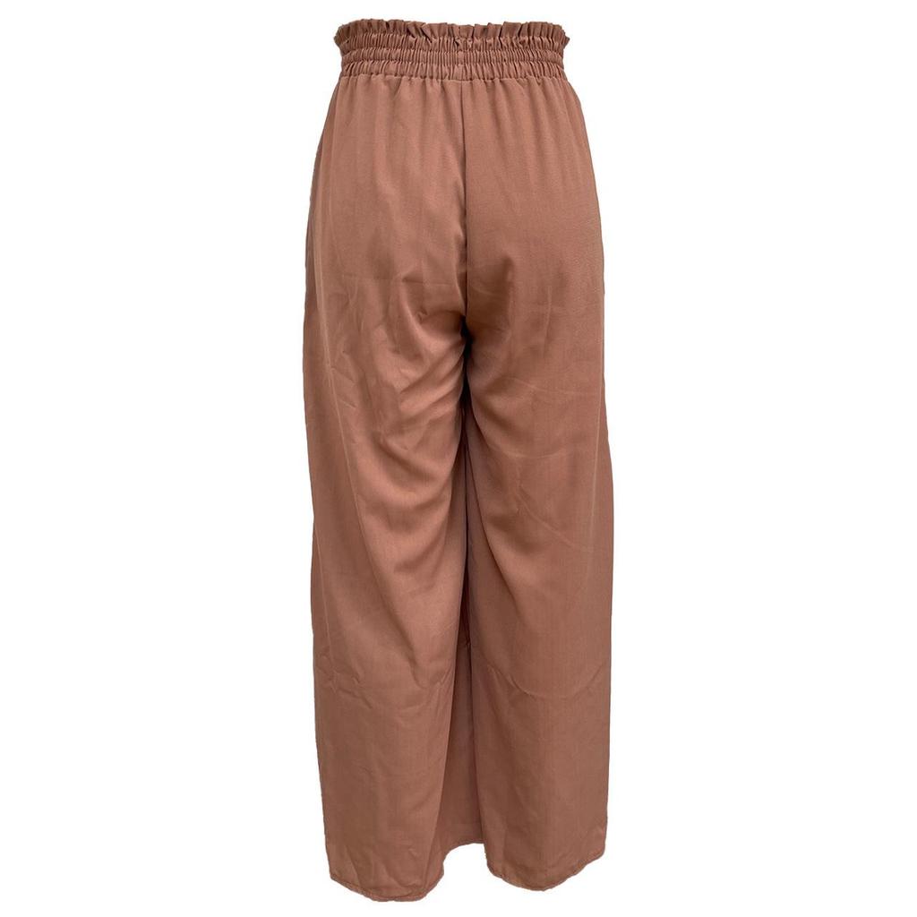 Women's Summer Fashion Elastic Waist Wide-Leg Pants - European & American Style