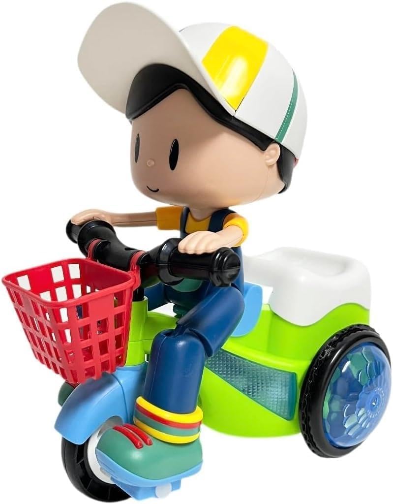 

CHuxin Игрушка-транспорт Электрический светящийся трехколесный велосипед с вращением на 360 градусов Вращение на 360 градусов Детские игрушки Трюк со светящимися колесами Трехколесный велосипед с музыкой