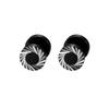 2Pcs/6Pcs Black Stainless Steel Mens Womens Pentagram Stud Earrings Pierced Faux Gauges Ear Plugs Tunnel Illusion 8mm/10mm