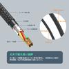 USB type C Extension Cable (3m, Gray) L-shaped LpoieJun USB 3.1 Gen2 (10Gbps) High Speed Data Communication / 4K@60Hz Video Output / 100W PD Quick Cha