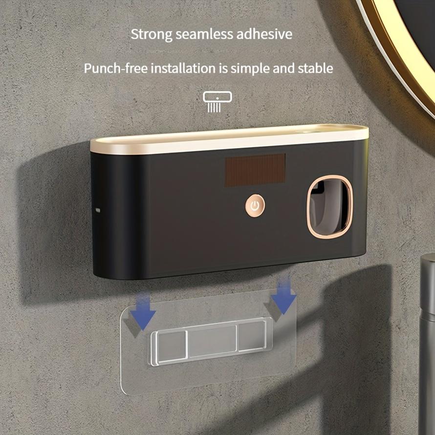 Wall Toothbrush Holder For Bathroom UV Toothbrush Organizer Toothpaste Dispenser USB Rechargeable 5 Slots Bathroom Supplies