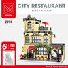 1489 Teile Moc Kreative Stadt Westliches Restaurant Straßenansicht Gebäude Lde Bausteine Modell Architektur Kinder Puzzle Spielzeug