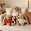 Clothed Bunny Bunny Plush Toy Long Ear Rabbit Plushie Stuffed Animal Rabbit  Sleep Companion
