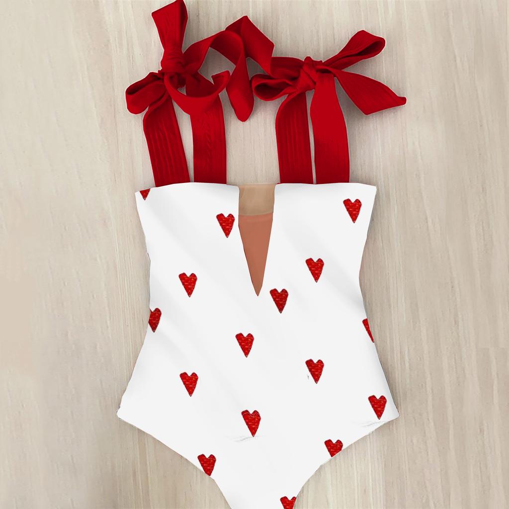 2026 New Sexy One Piece Swimsuit Shoulder Strappy Swimsuit Print Floral Swimwear Women Backless Bathing Suit Beach Wear Monokini