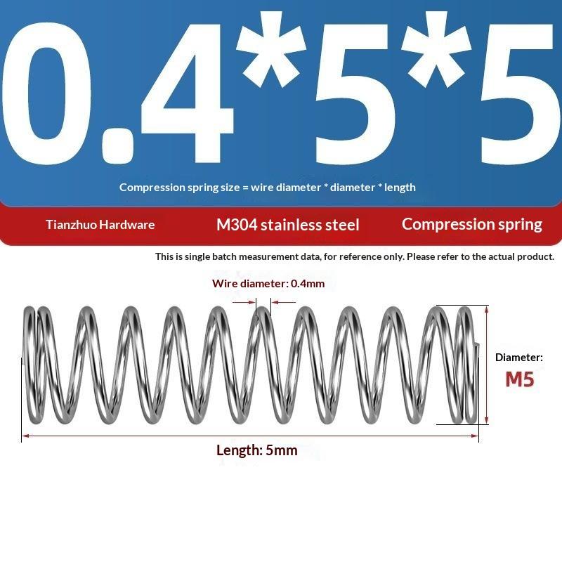 Spring Steel Pressure Return Spring Assortment 0.3/0.4mm Wire Dia 5-20mm Length for Hobbyist Craft Making Projects