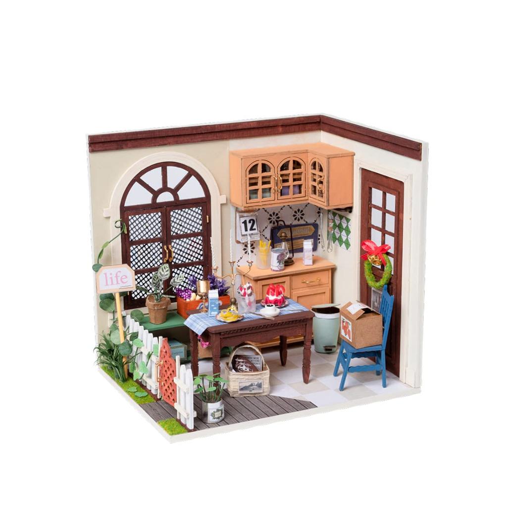 Tsukurundesu® DIY Miniature House Dollhouse DGM Series (My Dining) with Japanese Instructions