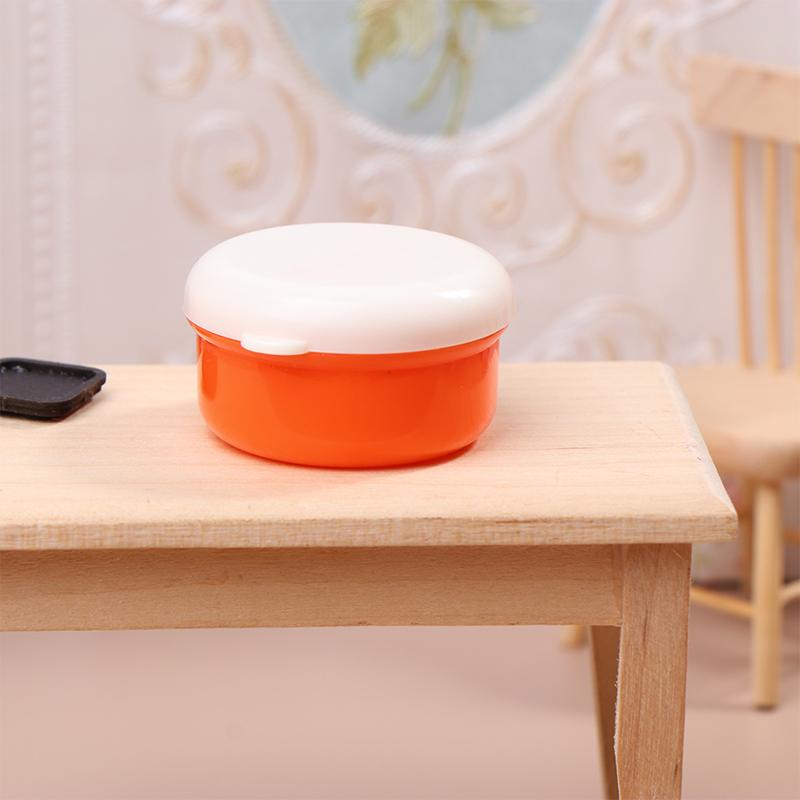 1:12 Dollhouse Miniature Lunch Box Simulation Plastic Storage Box Mini Fresh Keeping Box Food Toy Model Kitchen Tableware Decor