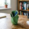 Storage Ornament Large-Capacity Desktop Organizer with 3D Printed Leaf Design Home Office Storage Holder Home Decor