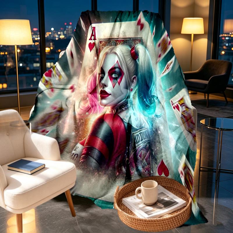 Superhero Print Blanket - Soft & Comfortable, for Bedroom, Travel, Sofa, Home Decoration - Birthday Christmas Gift for Friend