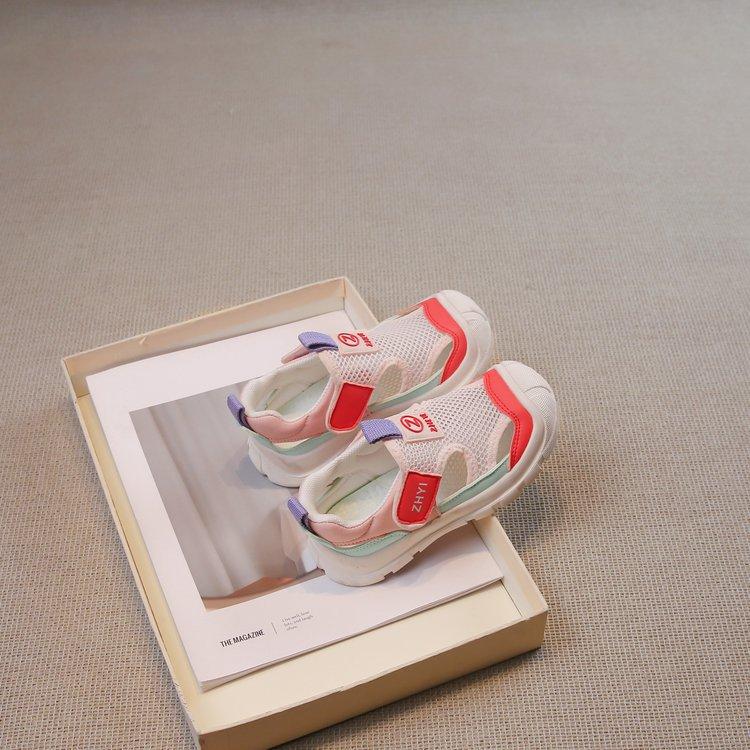 

Children and boys baotou sandals 2025 summer new soft-soled beach shoes breathable girls non-slip sports single mesh shoes 37