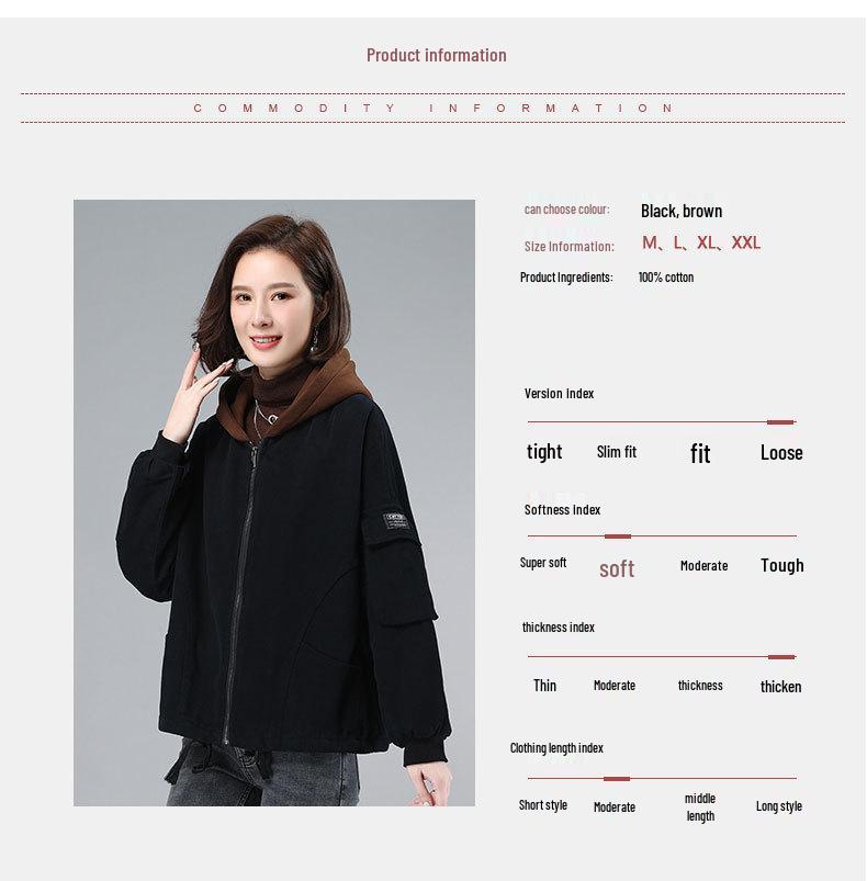 Women's Plus Size Fleece-Lined Jacket - 2024 Autumn/Winter Trend, Thick, Warm, and Stylish for Mature Fashion.