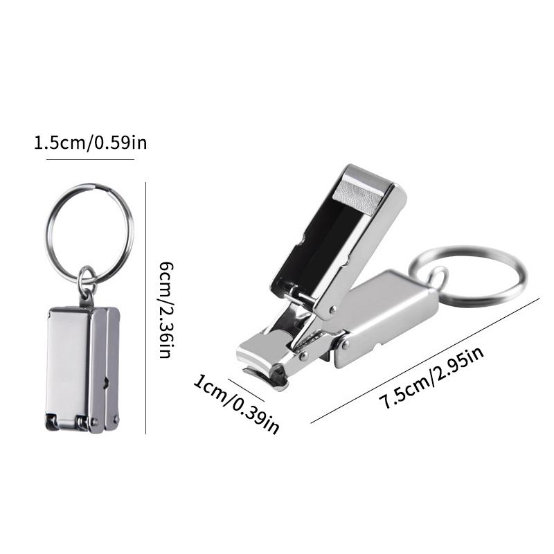 Mini Nail Clip Foldable Travel Manicure Tool with Safety Lock for Convenient Cutting at Home or Office