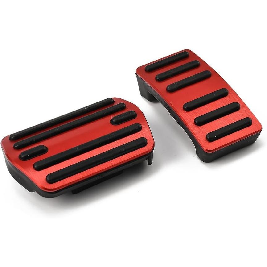 Car Aluminum Pedal Covers Non-Slip Foot Pedals Pads Brake Accelerator Pedal Covers Auto No Drilling Car Interior Accessories Replacement for Maverick