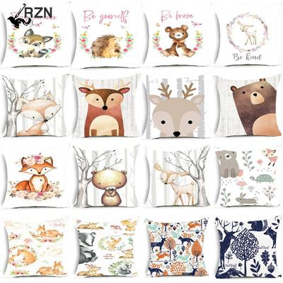 Boho Waldtiere Kissenbezug Bär Fuchs Waldtiere Dschungel Kissenbezug Dekokissen für Geburtstagsgeschenk