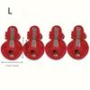 4pcs Breathable and Non Slip Dog Sandals - Small Breed Pet Shoes with Durable Cowhide Soles and Adjustable Hook and Loop Straps