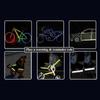 Bicycle Reflective Stickers Mountain Bike Reflective Stickers Luminous Safety Bicycle Motorcycle Wheel Body Sticker Accessories