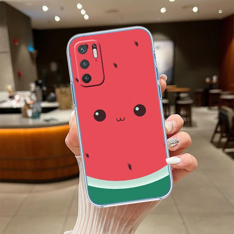 UP19 Cartoon Fruit Watermelon Transparent Phone Case for Motorola Moto G7 G8 G9 G84 G85 G73 G24 G15 Z2 Play Power Plus