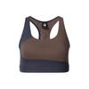 Color Block Medium Support Sports Bra Women Underwear Honey-Tea-Brown A11W411102F-BN