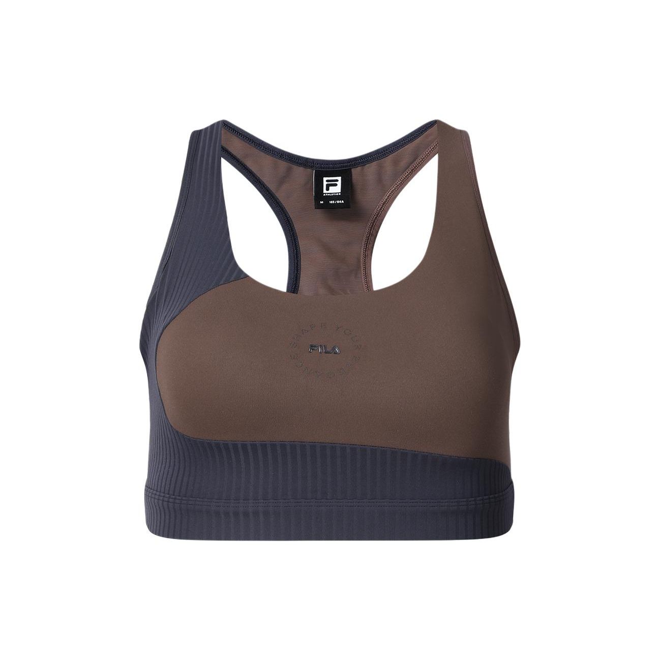 

Fila Спортивный бюстгальтер средней поддержки с цветными блоками Женское нижнее белье Медово-чайный коричневый A11W411102F-BN L