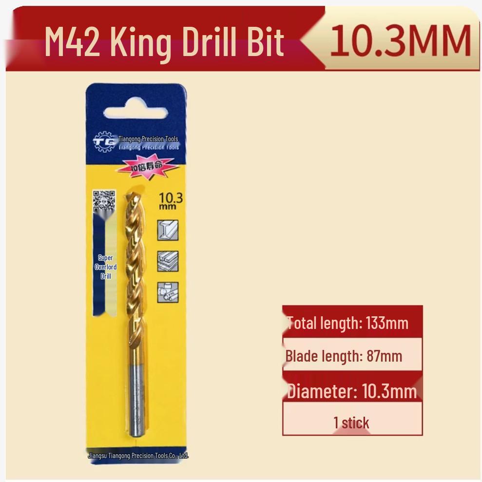 Tiangong M42 Overlord 8% Cobalt High-Speed Steel Twist Drill Bit for Stainless Steel