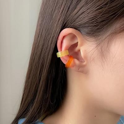 Boucles d'oreilles Bangle Manchette d'oreille Bague Acrylique Audacieuse pour Femme