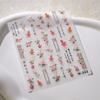 1 PCS 5D Glitter Light Pink Begonia Flower Nail Art Sticker Exquisite Design High Quality Decorative Decal Nail Sticker