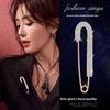 Mode Metall Anstecknadel Strass Broschen Gold Farbe Silber Sicherheitsnadel Zirkon Große Kristall Clips Schal