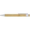 Bamboo pen and recycled plastic "Rattan" White