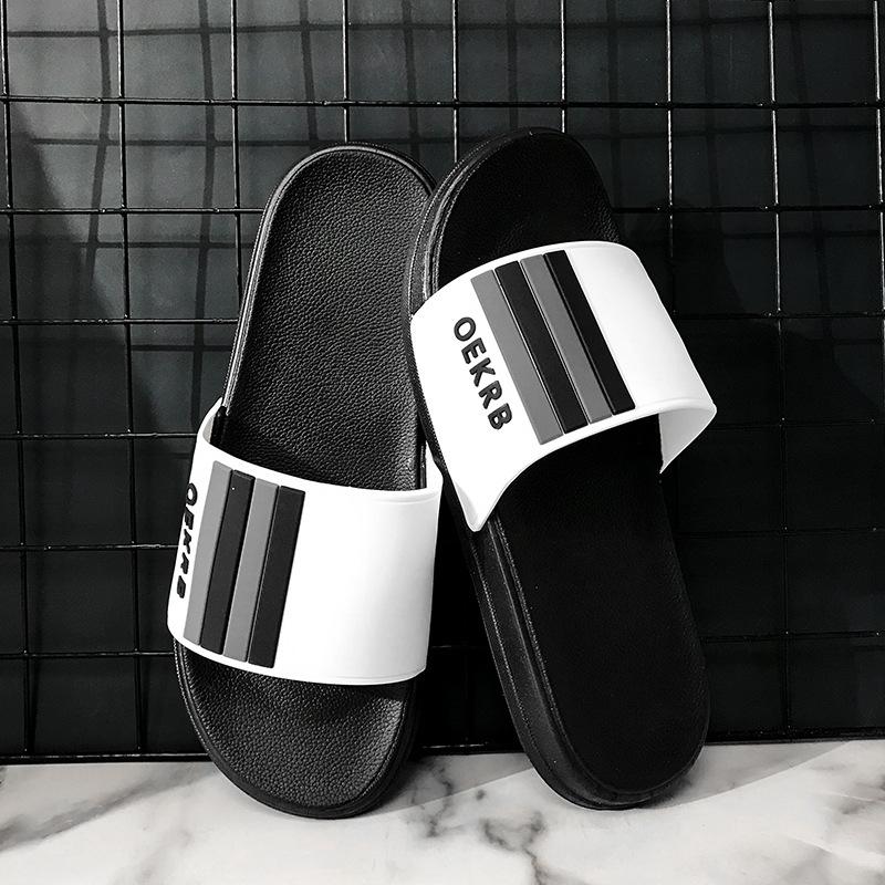 

Large size slippers men s summer fashion outer wear new personalized non-slip outdoor beach cool slippers 46/47 белый