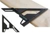Shinwa Sokutei Triangle Circular Saw Guide with 9mm Black Ruler, AL, 15cm, 78108, Aluminum, Non-Slip Rubber, Stop,