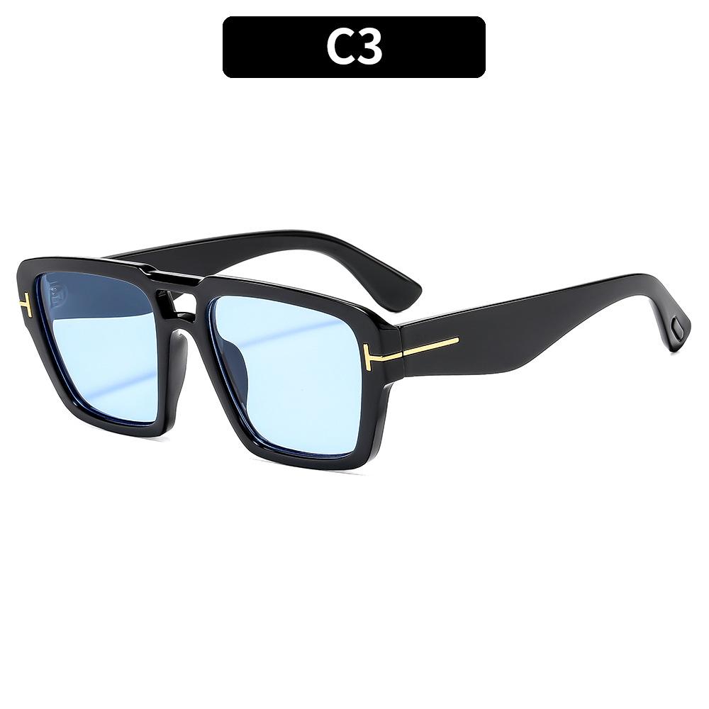 Women's sunglasses, square T-shaped sunglasses, men's and women's fashion sunglasses