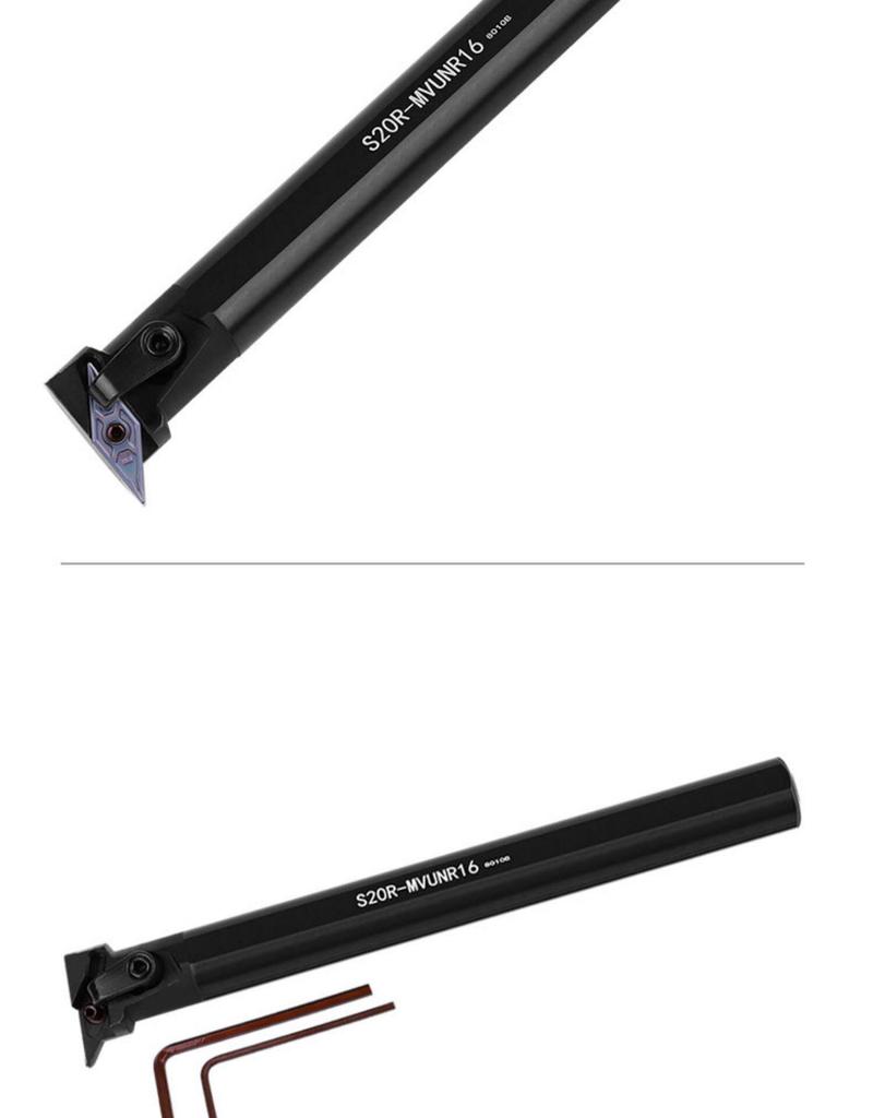 95° CNC Tool Holder: Internal Bore Turning & Profiling Tool S20R-MVUNR16/S25S Boring Bar Lathe